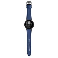 eses Športový kožený remienok pre Samsung Galaxy Watch 4, 5, 6 - Modrý, 20 mm