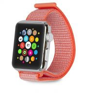 eses Nylonový remienok pre Apple Watch - Oranžovo červený 42mm, 44mm, 45mm, 49mm