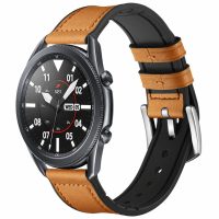 eses Športový kožený hladký remienok - Svetlo hnedý, 22 mm
