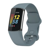 eses Silikónový remienok pre Fitbit Charge 5 a 6 - Veľkosť L, modro sivý