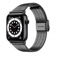 eses Kovový remienok pre Apple Watch s trojitým prúžkom - Čierny 42mm, 44mm, 45mm, 49mm