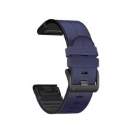 eses Športový kožený remienok pre Garmin - Tmavo modrý, QuickFit 26 mm