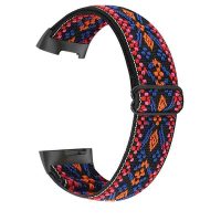 eses Elastický remienok pre Fitbit Charge 5 a 6 - Vzorovaný, ružovo oranžový