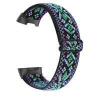 eses Elastický remienok pre Fitbit Charge 5 - Vzorovaný, zeleno modrý