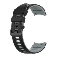 eses Silikónový remienok pre Samsung Galaxy Watch 4, 5, 6 - Čierno sivý, 20 mm