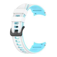 eses Silikónový remienok pre Samsung Galaxy Watch 4, 5, 6, 7 - Bielo modrý, 20 mm