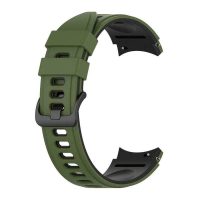 eses Silikónový remienok pre Samsung Galaxy Watch 4, 5, 6, 7 - Khaki čierny, 20 mm