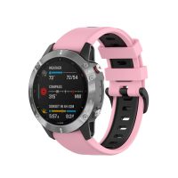 eses Silikónový remienok pre Garmin - Ružovo čierný, QuickFit 20 mm