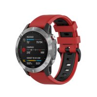 eses Silikónový remienok pre Garmin - Červeno čierný, QuickFit 20 mm