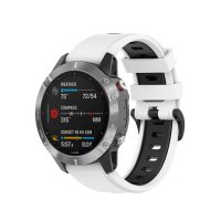 eses Silikónový remienok pre Garmin - Bielo čierný, QuickFit 22 mm