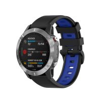 eses Silikónový remienok pre Garmin - Čierno modrý, QuickFit 22 mm