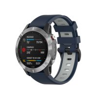 eses Silikónový remienok pre Garmin - Tmavo modro sivý, QuickFit 22 mm