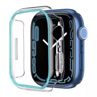 Ochranný rámeček pro Apple Watch - Svítící, modrý, 44 mm