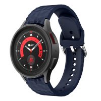 eses Silikónový remienok štruktúrovaný pre Samsung Galaxy Watch 4, 5, 6 - Tmavo modrý, 20 mm