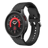 eses Silikónový remienok štruktúrovaný pre Samsung Galaxy Watch 4, 5, 6, 7 - Čierny, 20 mm