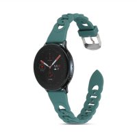 eses Silikónový remienok splietaný pre Samsung Galaxy Watch 4, 5, 6, 7 - Zelený, 20 mm
