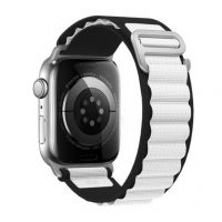 eses Alpský ťah pre Apple Watch - Bielo čierny, 42mm, 44mm, 45mm, 49mm