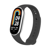 eses Silikónový remienok pre Xiaomi Mi Band 8 a 9 - Tmavo sivý