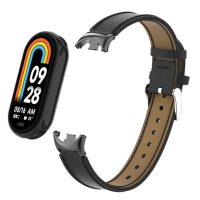 eses Kožený remienok pre Xiaomi Mi Band 8 a 9 - Čierny