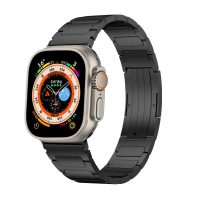 eses Titánový segmentový remienok pre Apple Watch - Čierny 42mm, 44mm, 45mm, 49mm