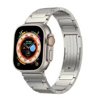 eses Titánový segmentový remienok pre Apple Watch - Strieborný matný 42mm, 44mm, 45mm, 49mm