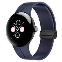 eses Silikónový remienok s magnetickou sponou pre Google Pixel Watch 1, 2 - Modrý