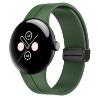 eses Silikónový remienok s magnetickou sponou pre Google Pixel Watch 1, 2 - Zelený