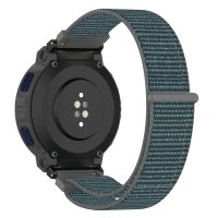 eses Nylonový remienok na suchý zips pre Amazfit Active Edge - Sivo modrý