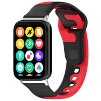 eses Silikónový remienok pre Xiaomi Redmi Watch 4 a Xiaomi Smart Band 8 Pro - Čierno červený