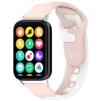 eses Silikónový remienok pre Xiaomi Redmi Watch 4 a Xiaomi Smart Band 8 Pro - Ružovo biely
