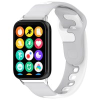 eses Silikónový remienok pre Xiaomi Redmi Watch 4 a Xiaomi Smart Band 8 Pro - Sivo biely