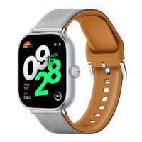 eses Silikónový remienok kombinovaný pre Xiaomi Redmi Watch 4 a Xiaomi Smart Band 8 Pro - Svetlo sivý