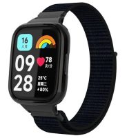 eses Nylonový remienok na suchý zips pre Xiaomi Redmi Watch 3 Active - Čierny