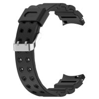 eses Silikónový dvojradový dierkovaný remienok pre Samsung Galaxy Watch 4, 5, 6, 7 - Čierny, 20 mm