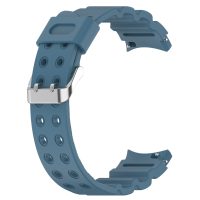 eses Silikónový dvojradový dierkovaný remienok pre Samsung Galaxy Watch 4, 5, 6, 7 - Modrý, 20 mm