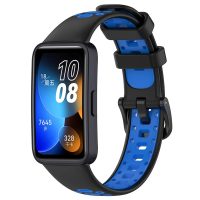 eses Silikónový remienok dierkovaný pre Huawei Band 8, 9 - Čierno modrý