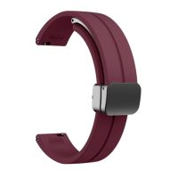 eses Silikónový remienok s magnetickou prackou pre Garmin Lily 2 a Garmin Lily 2 Active - Vínový, 14 mm