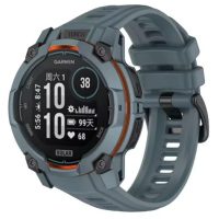 eses Silikónový remienok pre Garmin instinct 3 - Šedo modrý, 22 mm