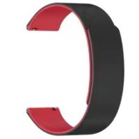 eses Silikónový magnetický remienok pre Amazfit Active 2 - Čierno-červený 22 mm