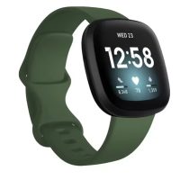 eses Silikónový remienok pre Fitbit Versa 3 a 4, Sense 1 a 2 - Veľkosť S, Zelený