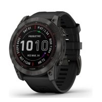 es es Silikónový remienok pre Garmin Fénix 7X - čierny