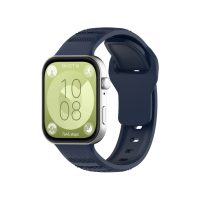eses Silikonový vzorovaný remínek pro Huawei Watch Fit 3, 4 a 4 Pro - Modrý