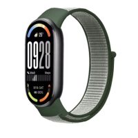 eses Nylonový remienok pre Xiaomi Smart Band 8, 9 a 10 - Zeleno biely