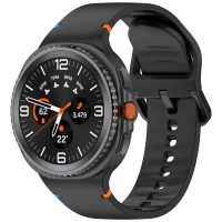 eses Silikónový remienok pre Samsung Galaxy Watch 4, 5, 6, 7 - Čierny, 20 mm