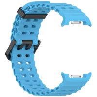 eses Silikonový dírkovaný řemínek pro Samsung Galaxy Watch 8 - Světle modrý