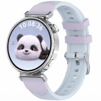 eses Vzorovaný silikónový remienok - Čierny, 18 mm