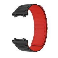 eses Magnetický silikónový remienok pre Amazfit T-Rex 3 Pro 48mm - Čierno červený