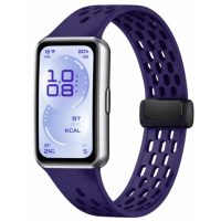 eses Silikónový dierkovaný remienok s magnetickou prackou pre Huawei Band 11 a Huawei Band 11 Pro - Modrý