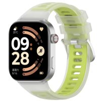 eses Silikonový remienok pre Xiaomi Redmi Watch 4, 5, 6 a Smart Band 8 Pro, 9 Pro a 10 Pro - Zelený, transparentní