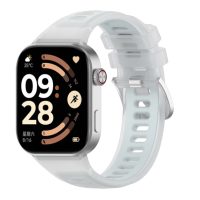eses Silikónový remienok pre Xiaomi Redmi Watch 4, 5, 6 a Smart Band 8 Pro, 9 Pro a 10 Pro - Svetlo modrý, transparentný